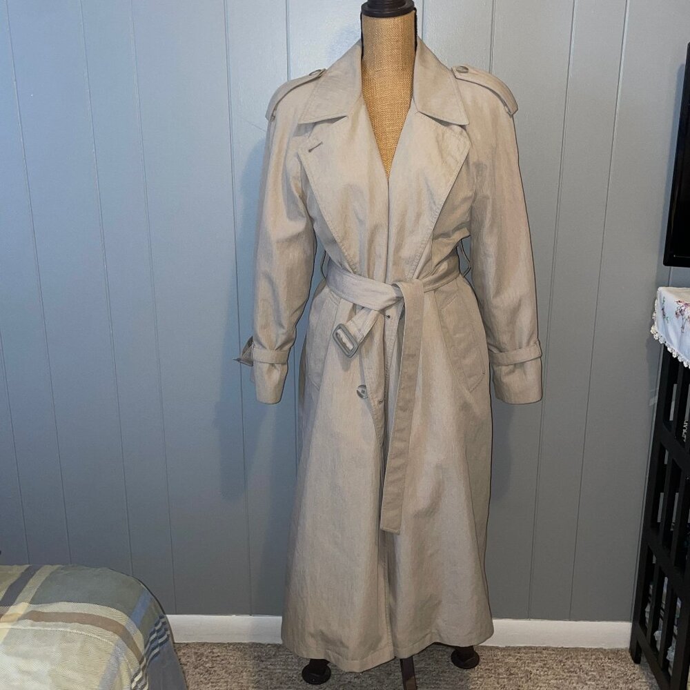 Vintage London Fog Trench Coat Size 10 Petite